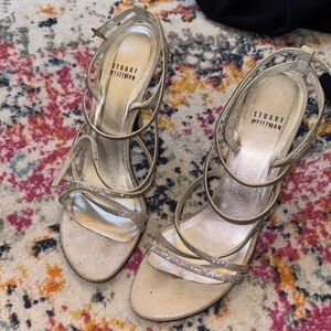 Stuart Weitzman Metallic Strappy Heels